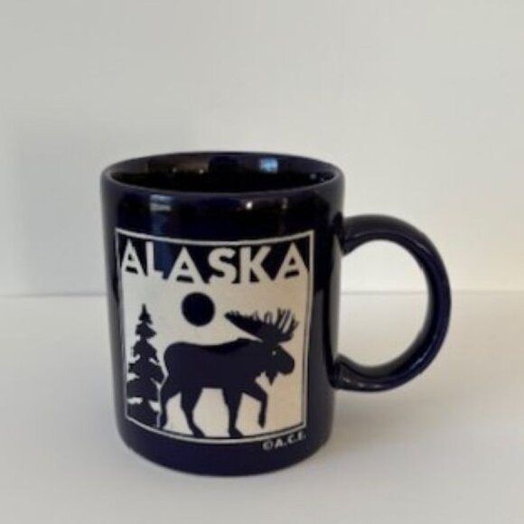 Moose Coffee Mug from Alaska and Tin Moose Christmas Ornament (6" x 5.5") - Picture 2 of 5